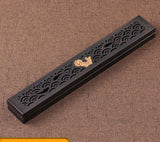 Wooden thread incense box, black sandalwood inlaid with boxwood, sleeping incense burner, incense burner, household indoor agarw - V.I.P Digital Presence