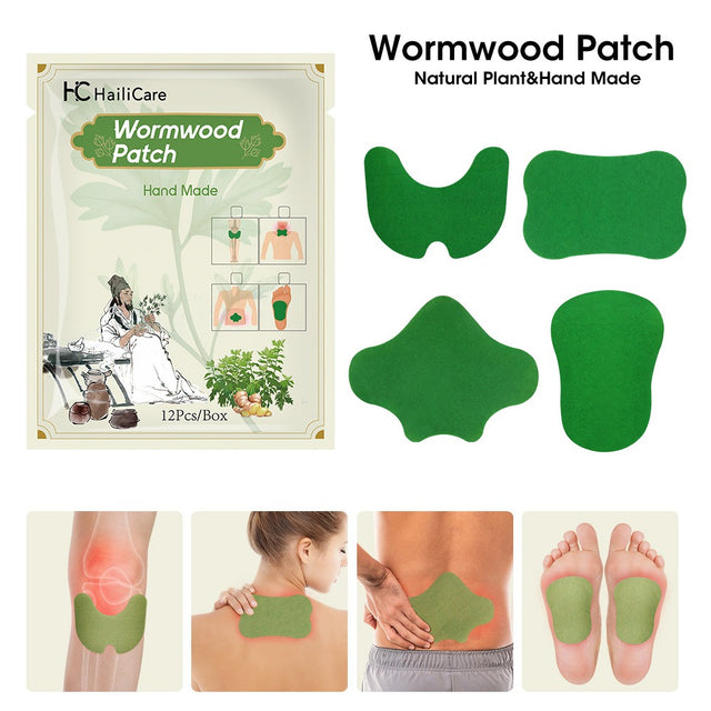 12pieces/Bag Foot Neck Knee Waist Massage Stickers Wormwood Natural Plant Self-heating Relief Joint Ache Pain Cinnamon Ginger - V.I.P Digital Presence