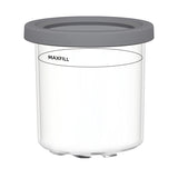 4-Pack Replacement Containers & Lids for Nin-ja Creami Deluxe Pints, 16oz, Compatible with NC299AMZ & NC300s, Original Grey - V.I.P Digital Presence