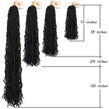 18 24 36 inch Wig Earthworm Crooked Crochet Fiber Wig NuLocs Braiding Hair Dirty Braid - V.I.P Digital Presence