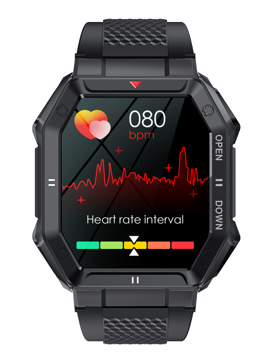 K55 outdoor three-proofing smart watch 1.85-inch large screen Bluetooth phone large battery dynamic heart rate - V.I.P Digital Presence