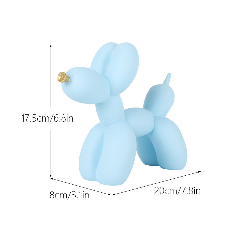New black and white plaid balloon dog ornaments creative TV cabinet wine cabinet living room porch resin crafts - V.I.P Digital Presence