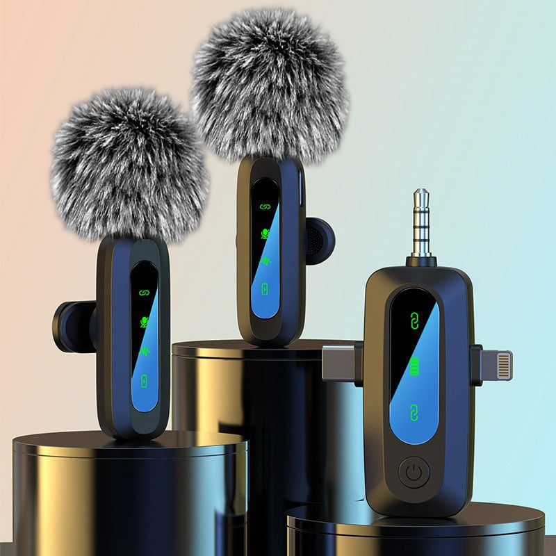 Wireless lavalier microphone J3 three in one interface intelligent sound collection and noise reduction lavalier microphone - V.I.P Digital Presence