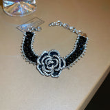 Copper Rhinestone Flower Bracelet - V.I.P Digital Presence