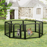 8-panel dog fence, 24 inch small dog pet fence, portable indoor pet game fence. Black, 22.2 inches wide x 23.6 inches high. - V.I.P Digital Presence