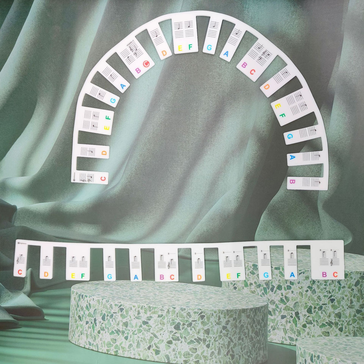 Silicone Piano Stickers 61/88 Keys Beginner Piano Staff Guide Note Stickers Musical Instrument Accessories - V.I.P Digital Presence