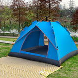 Quick-Deploy Green/White Outdoor Tent, Comfortably Accommodating 3-4 People on Camping Trips - V.I.P Digital Presence
