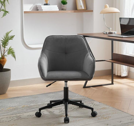 Velvet Office Desk Chair, Modern Home Desk Chair with Wheels , Vanity Chairs for Living Room, Bedroom,Study Room - V.I.P Digital Presence