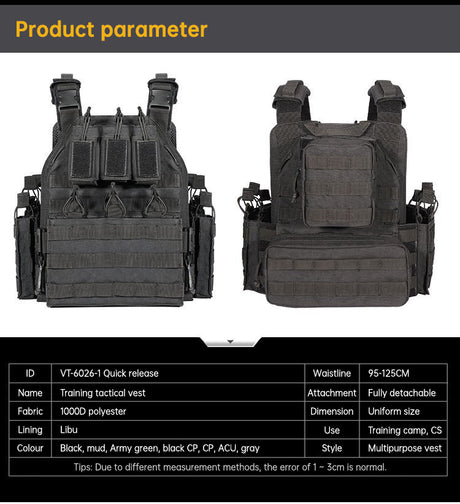 Outdoor Quick Dismantling Tactical Vest Outdoor Equipment 6094 Tactical Vest CS Training Equipment - V.I.P Digital Presence