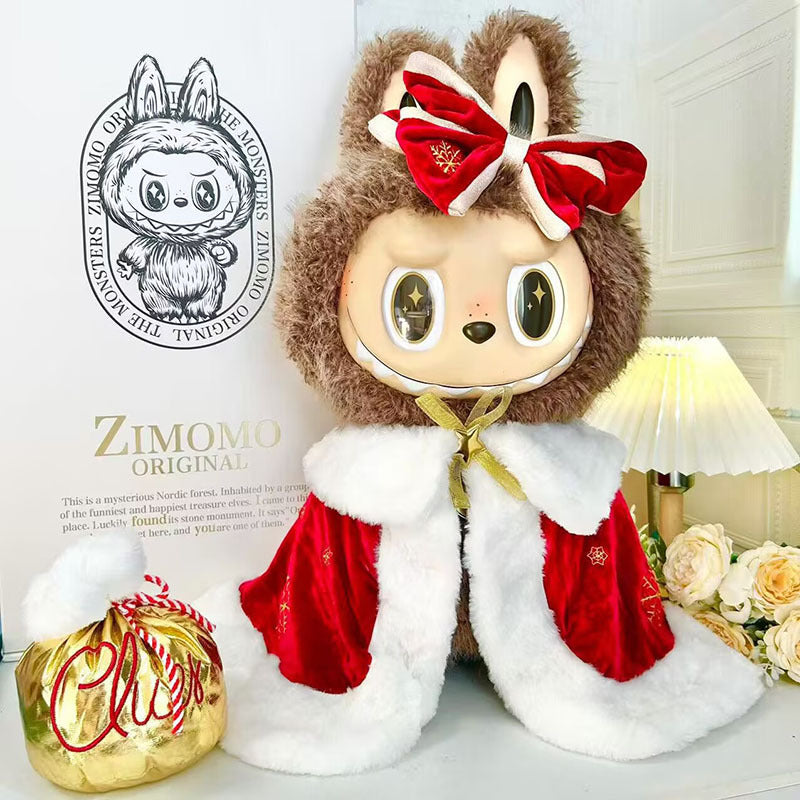 Ropa con diseño LABUBU de 58 cm, ropa de muñeca ZIMOMO, juguete de peluche LABUBU de goma, ropa linda