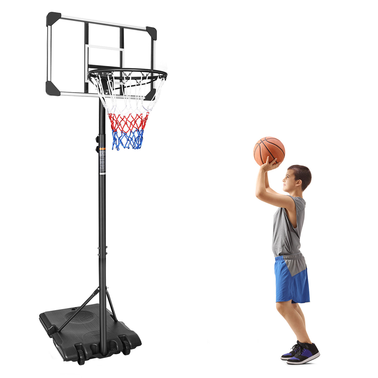 Portable Basketball Goal System with Stable Base and Wheels - V.I.P Digital Presence