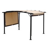 12 x 9 Ft Outdoor Pergola Patio Gazebo,Retractable Shade Canopy,Steel Frame Grape Gazebo,Sunshelter Pergola for Gardens - V.I.P Digital Presence