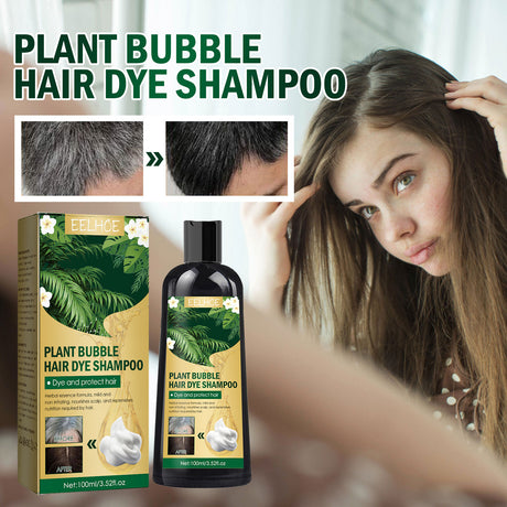 Plant Bubble Hair Natural Black Hair Dark Hair Hair Care Easy Color Lasting Mild Not Irritating - V.I.P Digital Presence