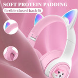 AKZ-07 Luminous Cat's ears (Steamed cat-ear shaped bread) Headworn Bluetooth Headset Subwoofer Video Game Wireless Headset - V.I.P Digital Presence