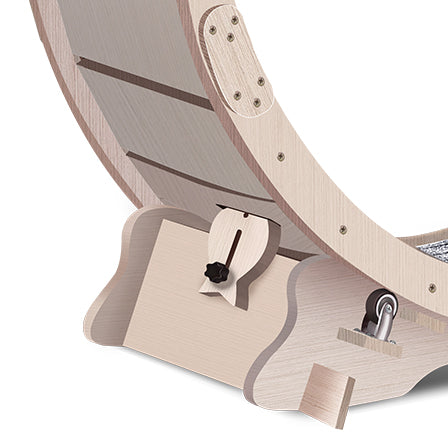 Cat Exercise Wheel for Indoor Cats, Cat Running Wheel with Carpeted Runway, 41" Natural Wood Color - V.I.P Digital Presence