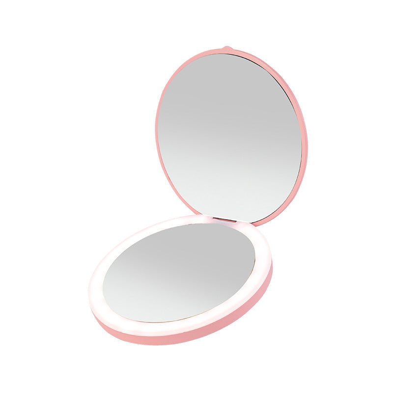 Mini portable LED light-emitting makeup mirror round stackable lighted beauty mirror - V.I.P Digital Presence