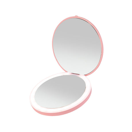 Mini portable LED light-emitting makeup mirror round stackable lighted beauty mirror - V.I.P Digital Presence