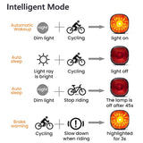 Bicycle Smart Brake Tail Light MTB Road Bike Auto Brake Sensing Light SB Rechargeable IPX6 Waterproof LED Warning Rear Lamp - V.I.P Digital Presence