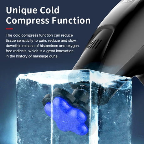 Icy Cold Compress Massage Gun Electric Percussion Pistol Massager For Body Neck Back Sport Deep Tissue Muscle Relaxation - V.I.P Digital Presence