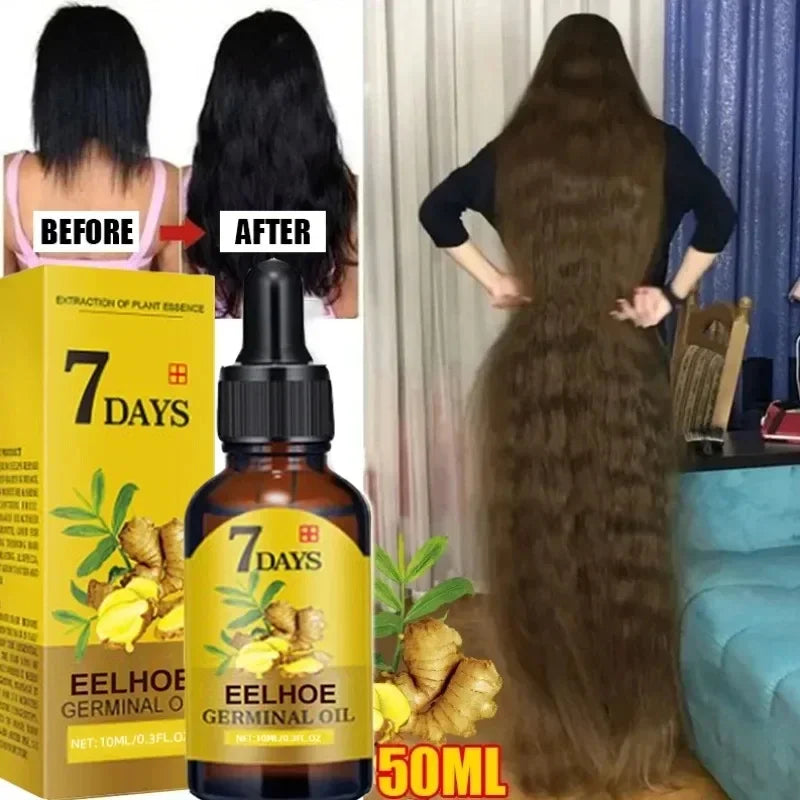 7 Day Fast Hair Growth Oil Ginger Growth Hair Treatment Anti Hair Loss Men Women Scalp Treatment Serum Products Beauty Product - V.I.P Digital Presence