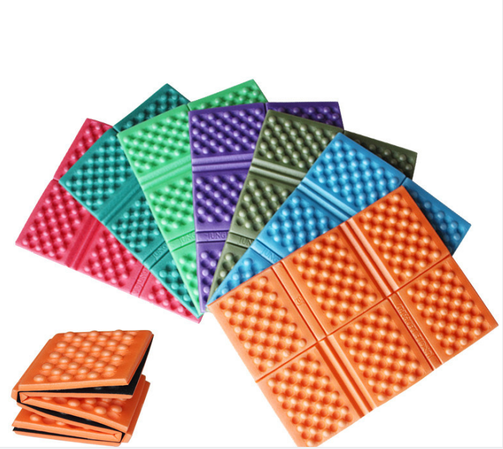 Cojín portátil para exteriores, plegable, para comedero de huevos, pequeño, de espuma de 6 pliegues, para camping, tapete de picnic XPE, impermeable y a prueba de humedad. 