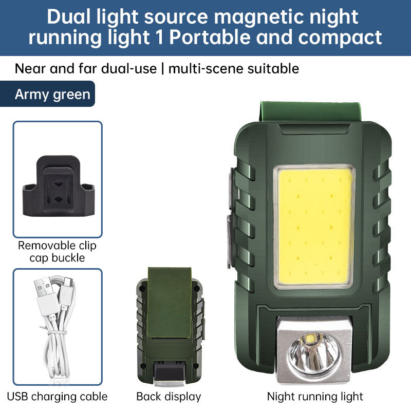 Outdoor Sports Night Running Safety Warning Light Field Floodlight Magnetic Suction Illumination Street Lamp Clip Cap Running Light - V.I.P Digital Presence