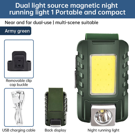 Outdoor Sports Night Running Safety Warning Light Field Floodlight Magnetic Suction Illumination Street Lamp Clip Cap Running Light - V.I.P Digital Presence
