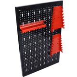 4-foot metal garage nail board tool rack with 3 nail board wall mounted tools for storing nail boards, black - V.I.P Digital Presence