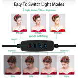 Video Youtube Lámpara de luz de anillo de relleno Live COOK 26CM Fotografía Iluminación Teléfono Anillo de luz Trípode Soporte Foto Led Selfie Bluetooth