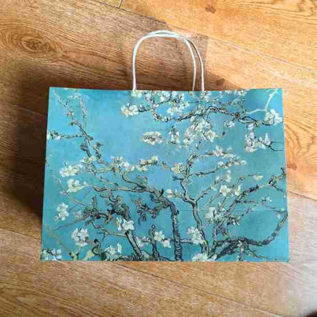 British Luxe Saucer and Spoon Afternoon Tea Cup with Van Gogh Oil Painting Design, Bone China Coffee Cup, Creative Souvenir Ceramic Mug - V.I.P Digital Presence