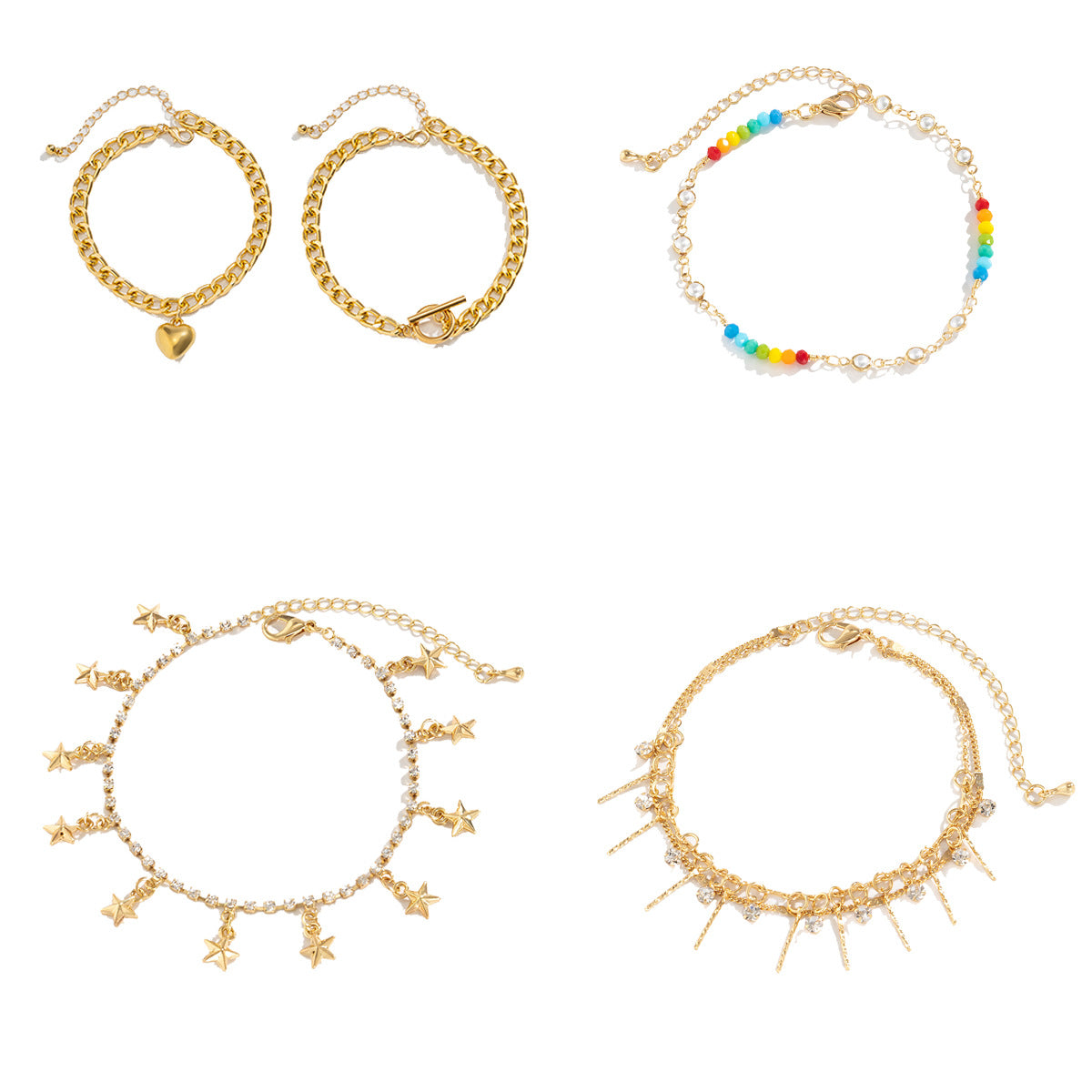 Beach star shaped tassel ankle bracelet, simple foot decoration, fashionable imitation pearl, versatile ankle chain - V.I.P Digital Presence