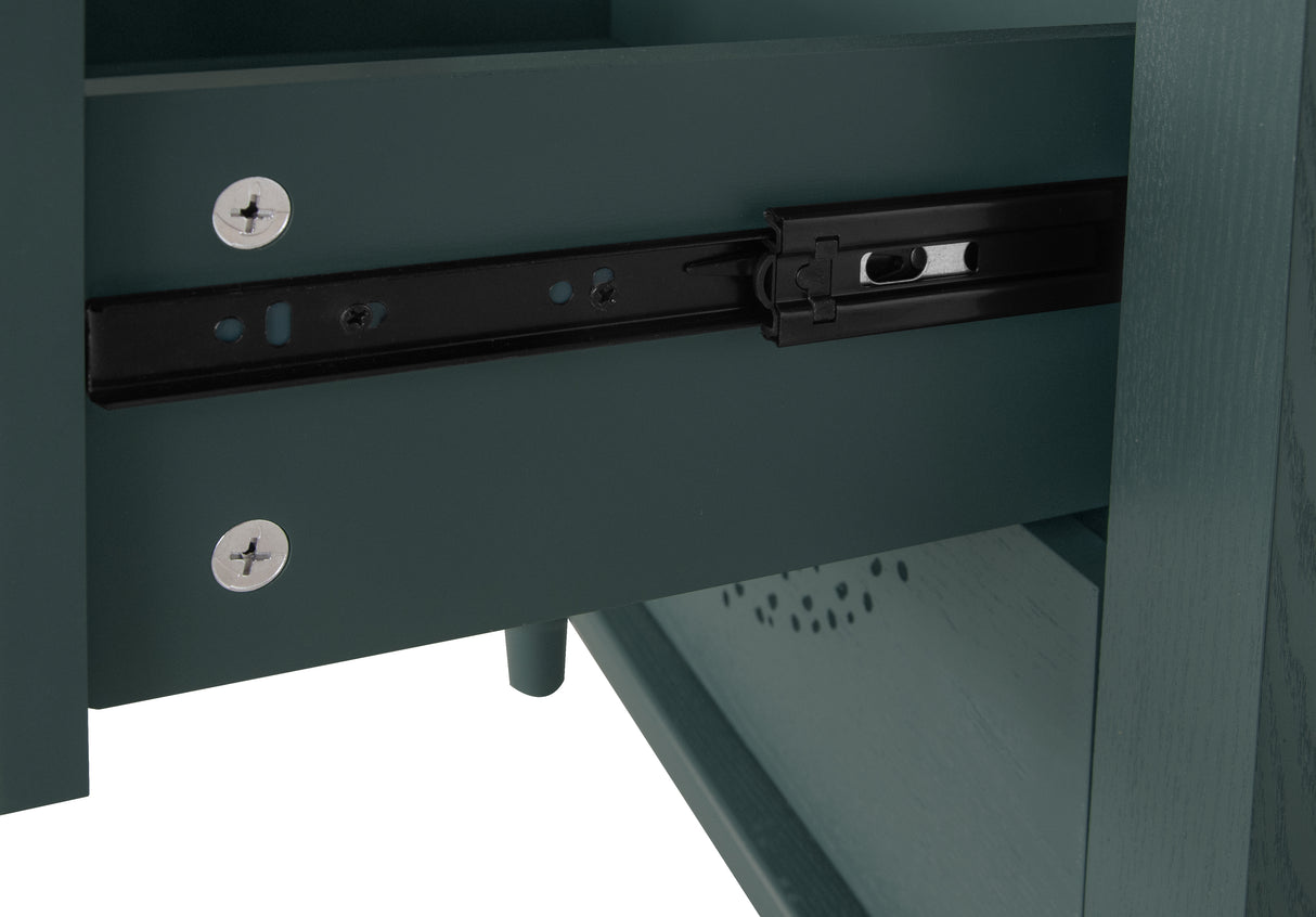 Hollow-Carved 3 Drawer Dresser Storage Chest with Metal Handles For Living Room Bedroom - V.I.P Digital Presence