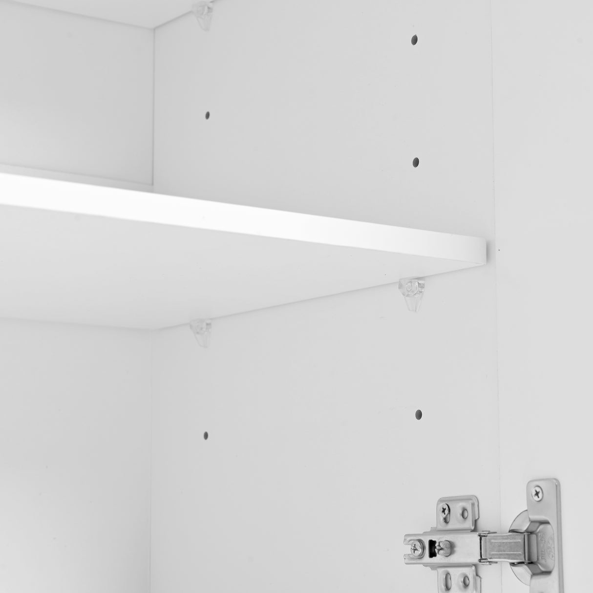 ON-TRANS Cream Style Shoe Cabinet with 5 Adjustable Solid Wood Legs, Large Storage Cabinet with Wave Doors, White - V.I.P Digital Presence