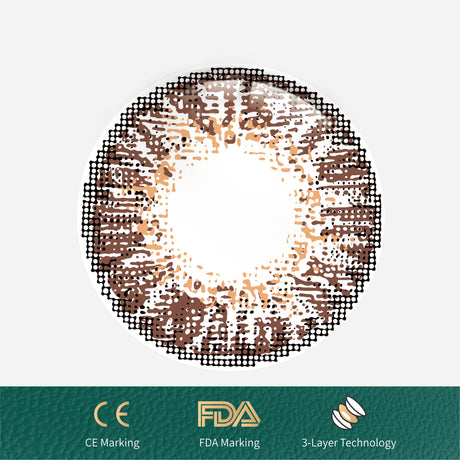 1Pcs FDA Certificate Eyes Beautiful Pupil Colorful Girl Cosplay Contact Lenses Brown - V.I.P Digital Presence