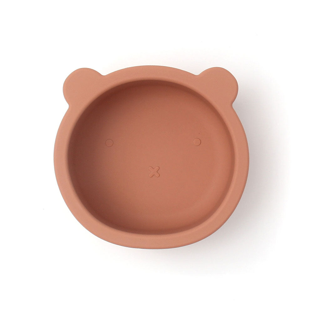 Vajilla infantil, cuenco para bebés, cuenco de silicona con ventosa para niños, cuenco para suplemento alimenticio con forma de oso 