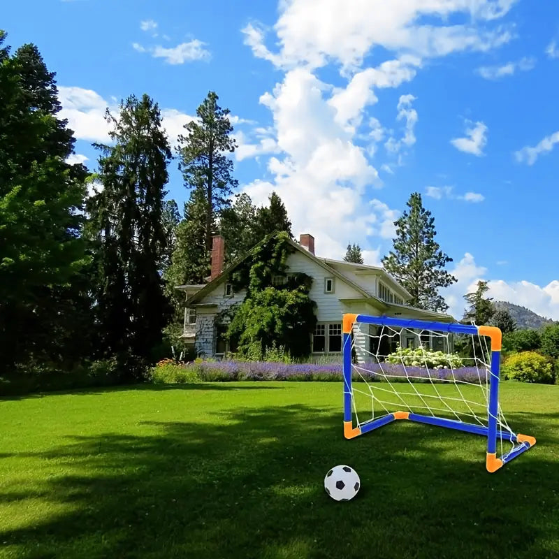 Mini foldable plastic soccer set, detachable posts, high-strength, indoor/outdoor, kids' bday gift - V.I.P Digital Presence