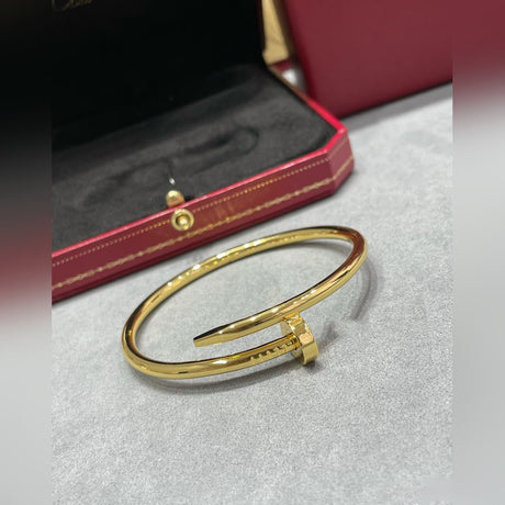 V-Gold Diamond Pavé Screw Cuff for Couples - Titanium Steel Open-Close Clasp - V.I.P Digital Presence