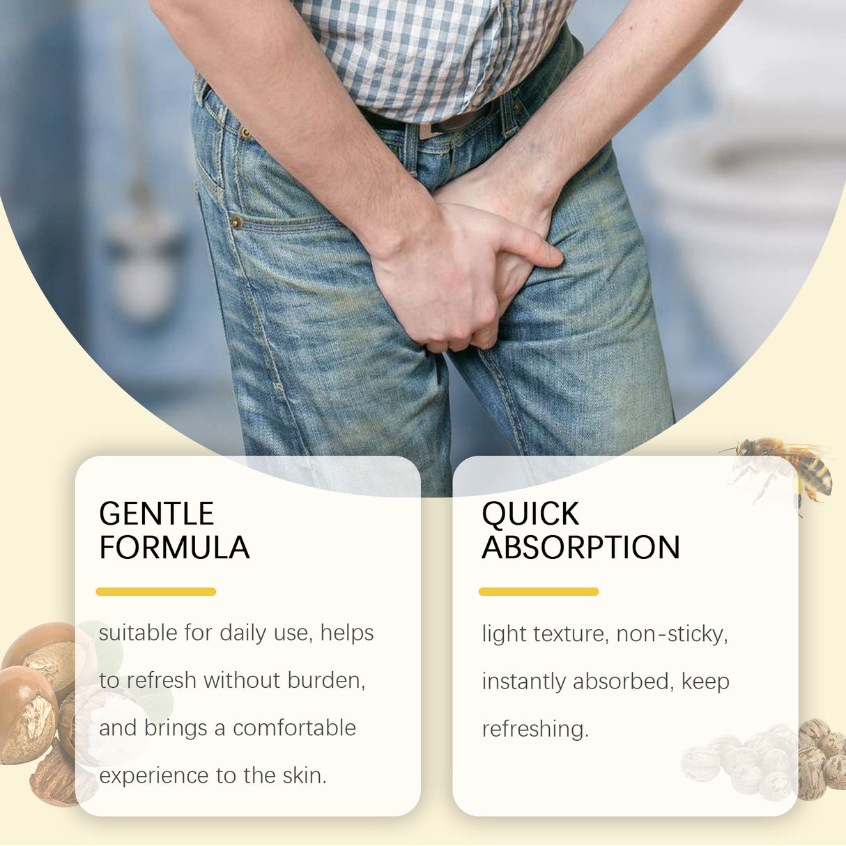 Men's Body Care Cream Men's Daily Body Care Cleansing Deodorant Treatment Cream