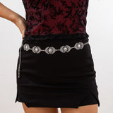 Gothic style spider web iron chain body chain retro carved sunflower alloy waist chain - V.I.P Digital Presence