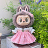 Ropa con diseño LABUBU de 58 cm, ropa de muñeca ZIMOMO, juguete de peluche LABUBU de goma, ropa linda