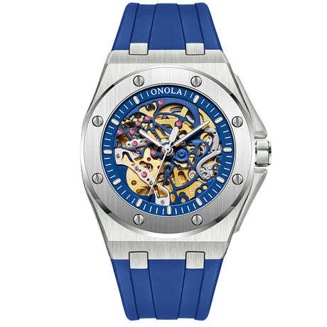 Fully automatic mechanical watch for men fashionable multi-color silicone tape waterproof watch - V.I.P Digital Presence