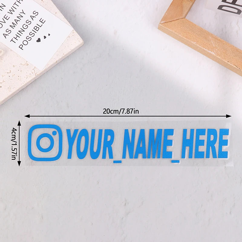 New Car Sticker User Name Custom Personalized Vinyl Decals Motorcycle For Customization Needs Remarks Car Sticker - V.I.P Digital Presence