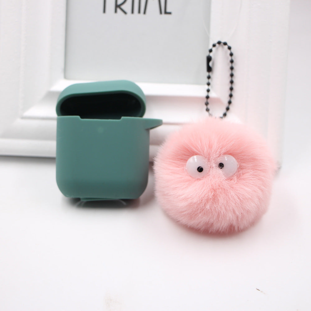 Spirited Away Dust Elf briquettes keychain pendant plush round student bag key pendant gift - V.I.P Digital Presence