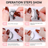 A Pair Of Glue-Free Self-Adhesive Eyelashes Reusable Double Glue Strips Natural Slender Cross Simulation False Eyelashes - V.I.P Digital Presence