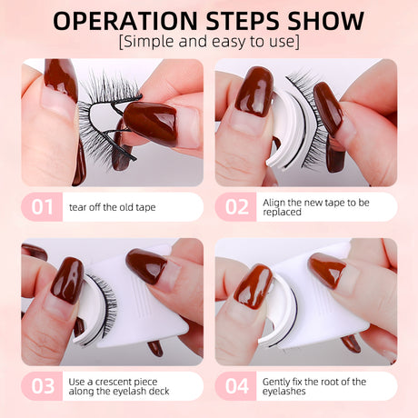 A Pair Of Glue-Free Self-Adhesive Eyelashes Reusable Double Glue Strips Natural Slender Cross Simulation False Eyelashes - V.I.P Digital Presence