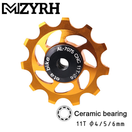Mountain Bike Transmission Rear Dial Guide Wheel Ceramic Perlin Guide Wheel 11T Tooth Aluminum Alloy Tension Wheel - V.I.P Digital Presence