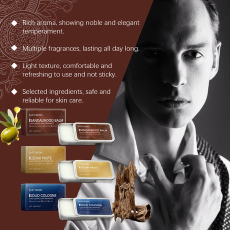 Men's Solid Balm Portable Solid Balm For Long-Lasting Fragrance Refreshing And Non-Sticky - V.I.P Digital Presence