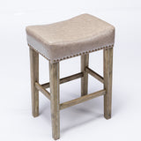 A&A Furniture Counter Height 26" Bar Stools(26 Inch Gray Set of 2)