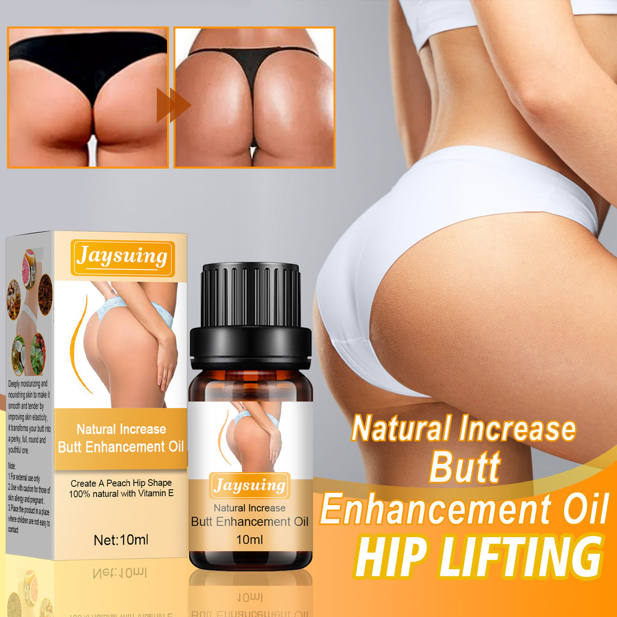 Butt Lift Essential Oil, Lift Massage Firming Butt Beauty Essence