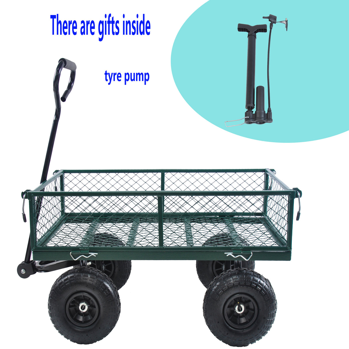 Wagon Cart Garden cart trucks make it easier to transport firewood (green) - V.I.P Digital Presence